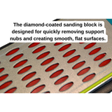 Diamond Articulator Sanding Block For Removing Support bumps on printed models