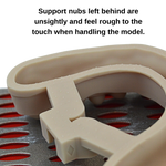 Smooth off support nubs bumps for a better looking and functional dental 3d printed model with Diamond Articulator