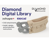 Diamond Digital Articulator library 3shape exocad snap on articulator printed dental models