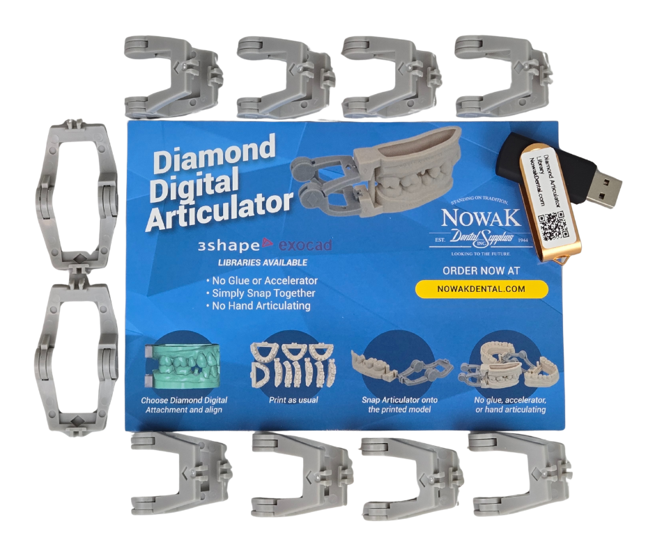 3shape Sample Diamond Digital Articulators | 10ct Sample Pack | USB Exocad & 3shape ...